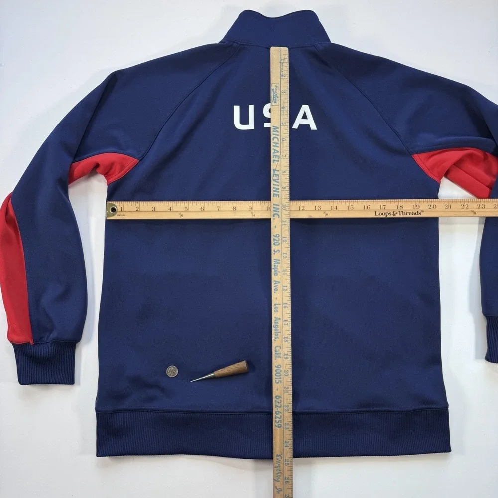 ADIDAS Team USA Olympic Track Jacket 2000s Unisex Youth X-Large Blue